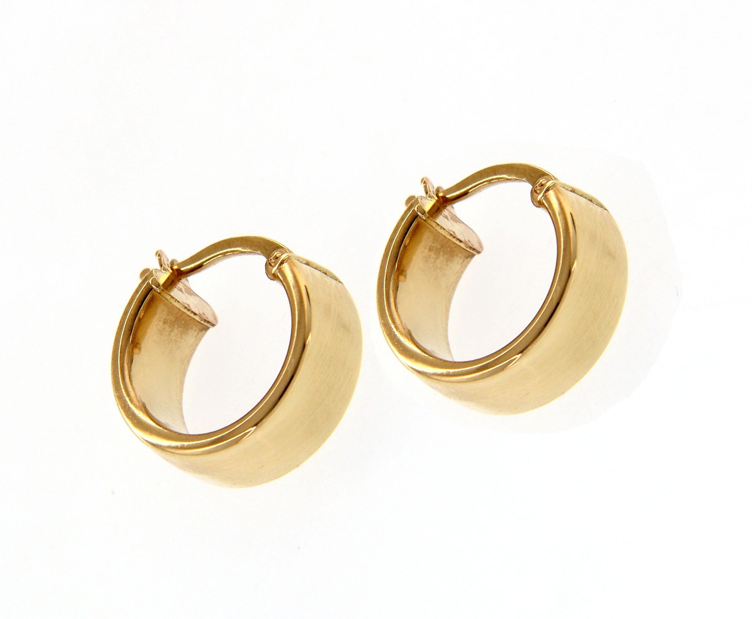 Golden hoop earrings 14k (code S230477)